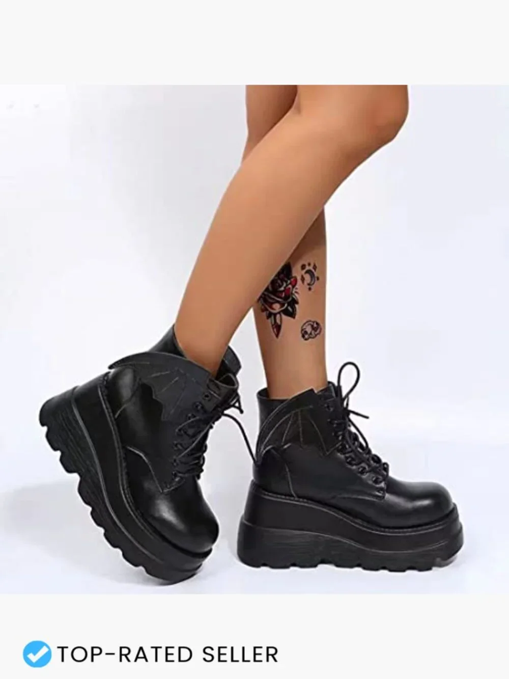 Chunky Platform Mary Jane Pumps Gothic Double Ankle Strap Round Toe Heels